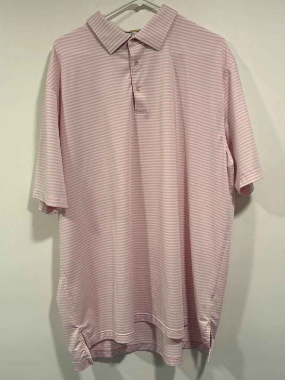Peter Millar Light Pink Striped Performance Polo
